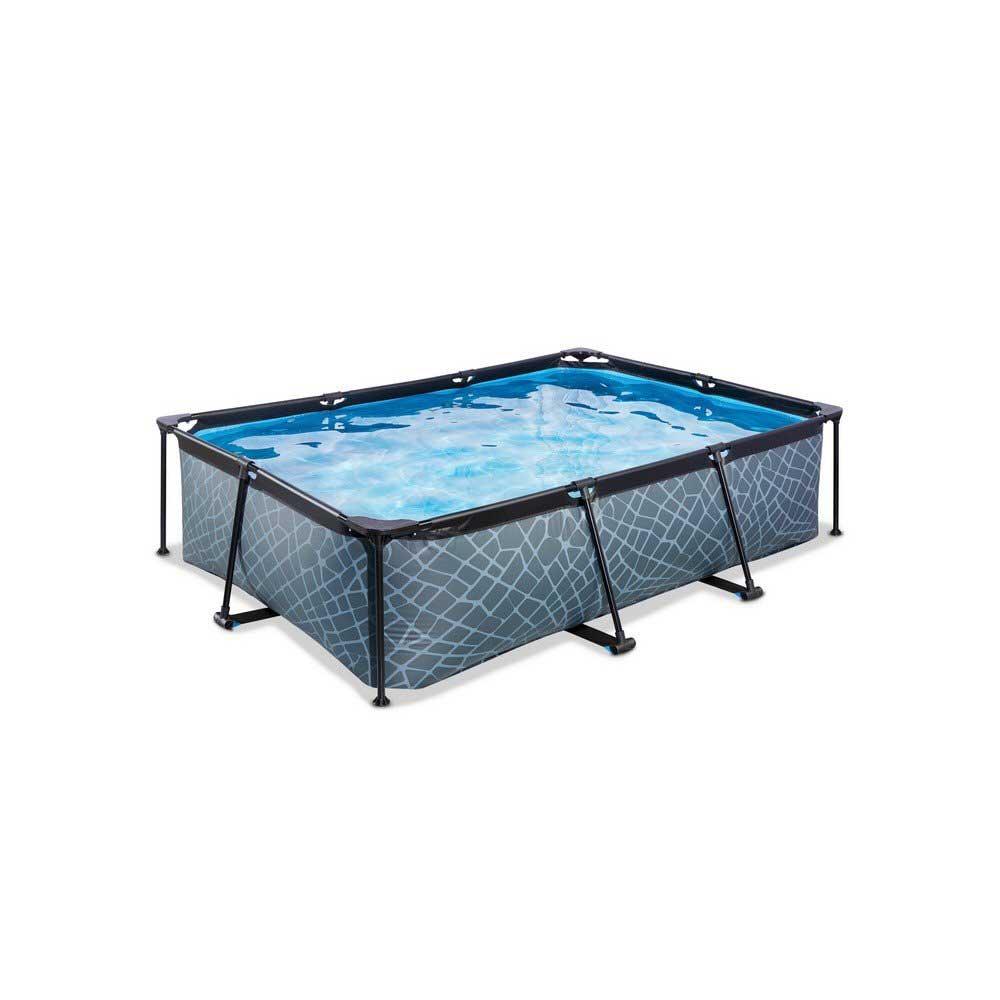 Barnpool Exit Toys 220x150x65 cm Med Filterpump Grå