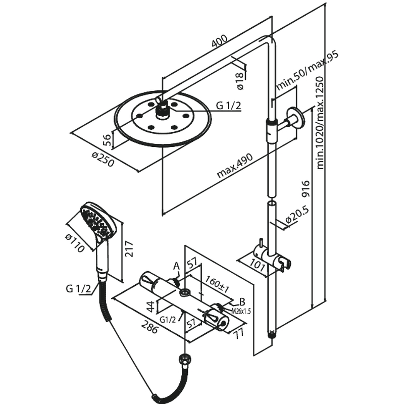Takduschset Damixa Silhouet