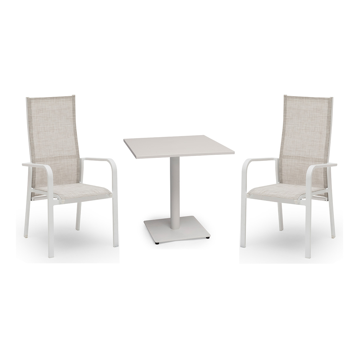 Cafésett Hillerstorp Hånger 2stk Posisjonstoler med Näsby Cafébord 70x70 cm