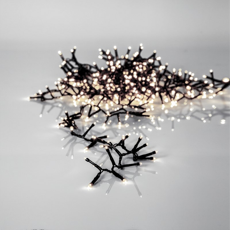 Lyslenke Star Trading Serie LED-Kluster Kaldhvit, Lengde: 10,8 m, Antal Lyskilder: 540 stk