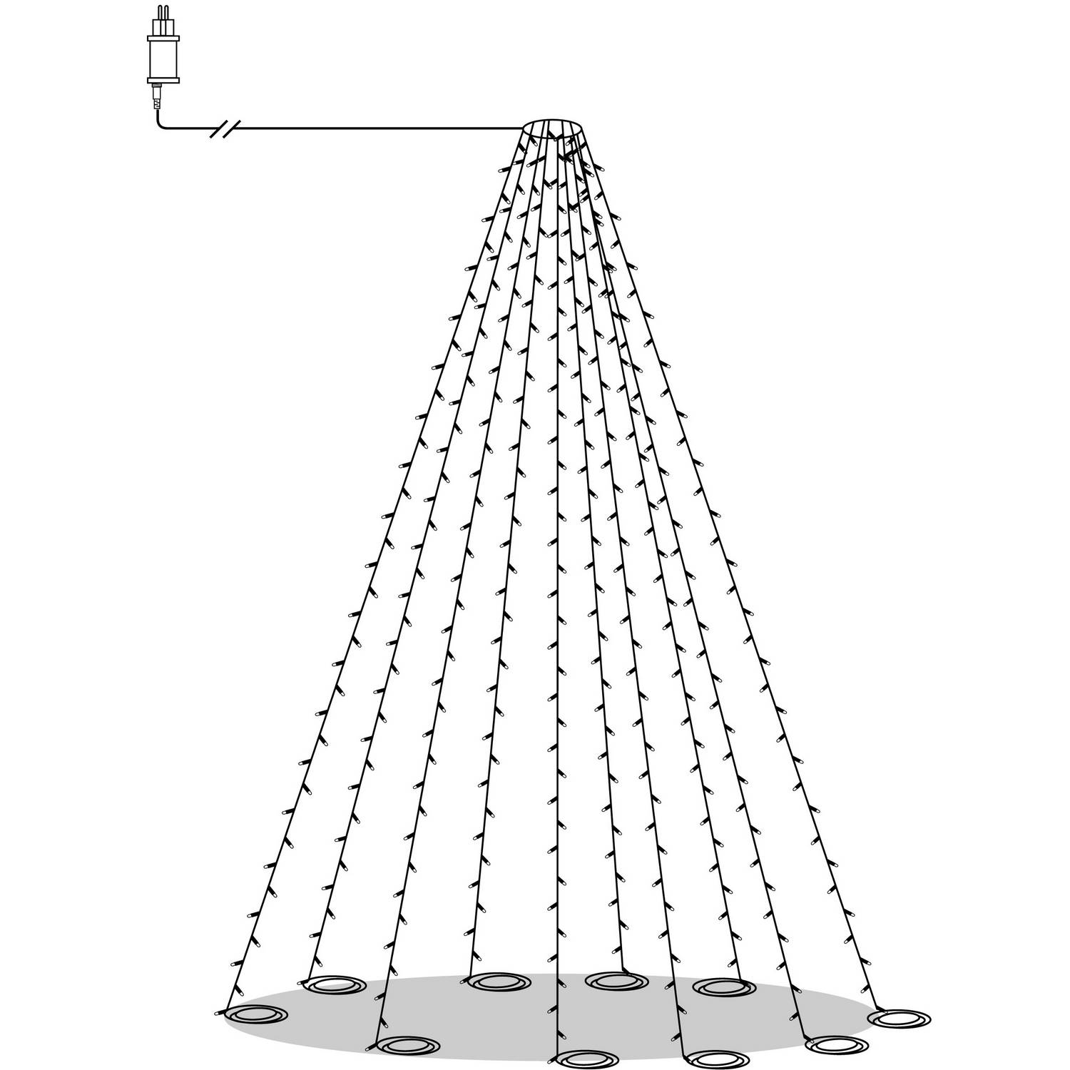 Flaggstangbelysning Star Trading Shiny LED-Lyslenke med 500 Varmhvite Lys 10 Meter