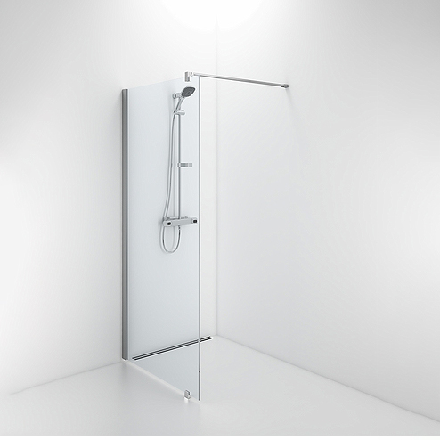 Duschvägg Contura Shower Space SFNK Fast med Väggstag | badrum - duschar - duschvagg | KakelKungen