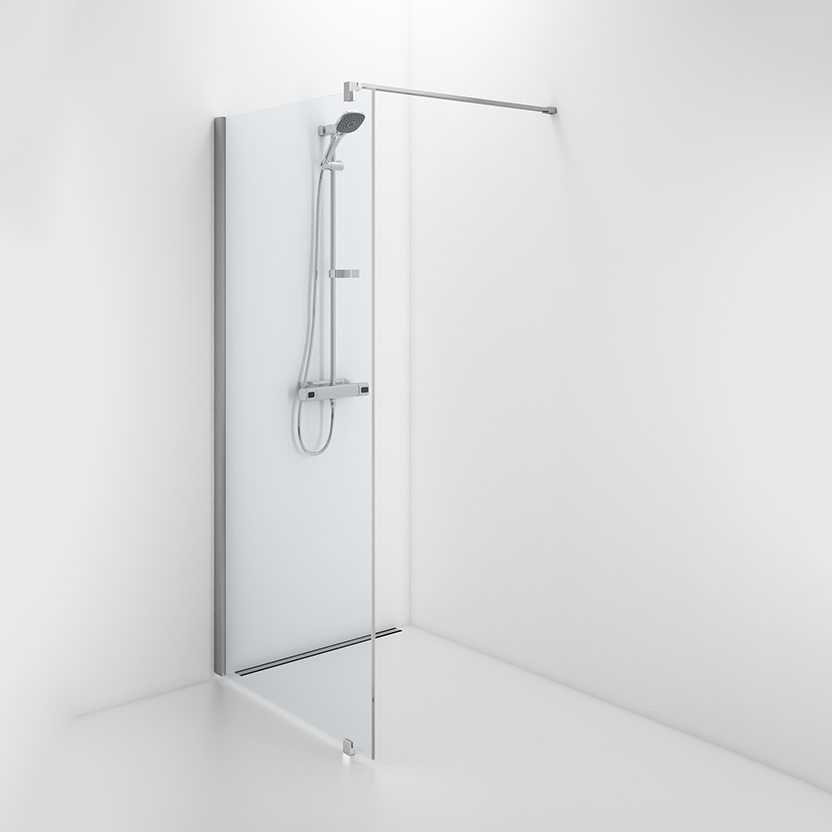Duschvägg Contura Shower Space SFNK Fast med Väggstag | badrum - duschar - duschvagg | KakelKungen