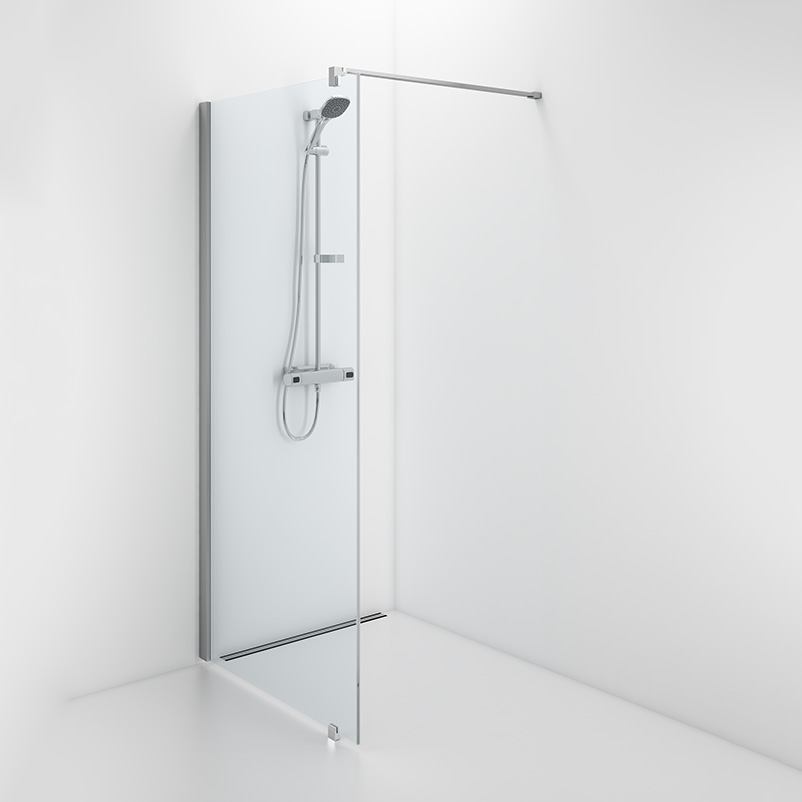 Duschvägg Contura Shower Space SFNK Fast med Väggstag | badrum - duschar - duschvagg | KakelKungen