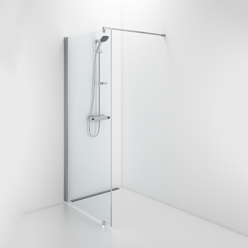 Duschvägg Contura Shower Space SFNK Fast med Väggstag | badrum - duschar - duschvagg | KakelKungen