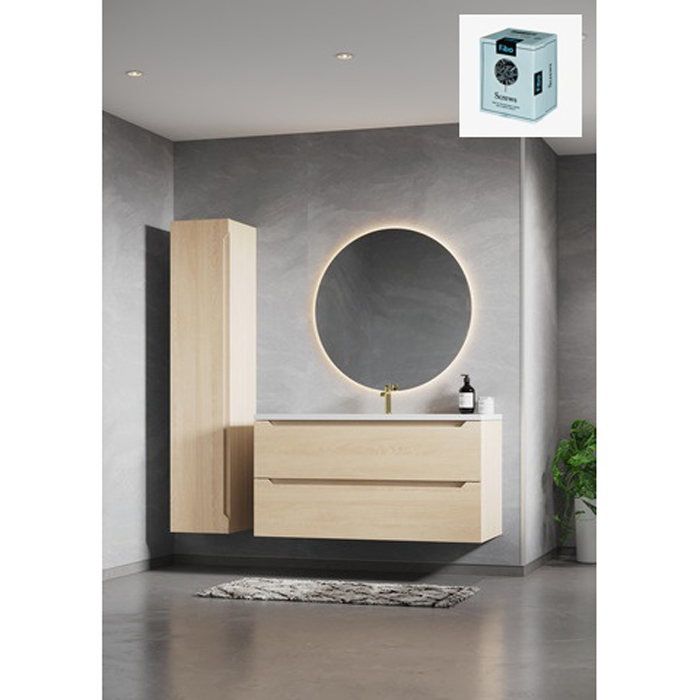 Baderomspanel Fibo 1035 S Silver Slate med Monteringsskruer