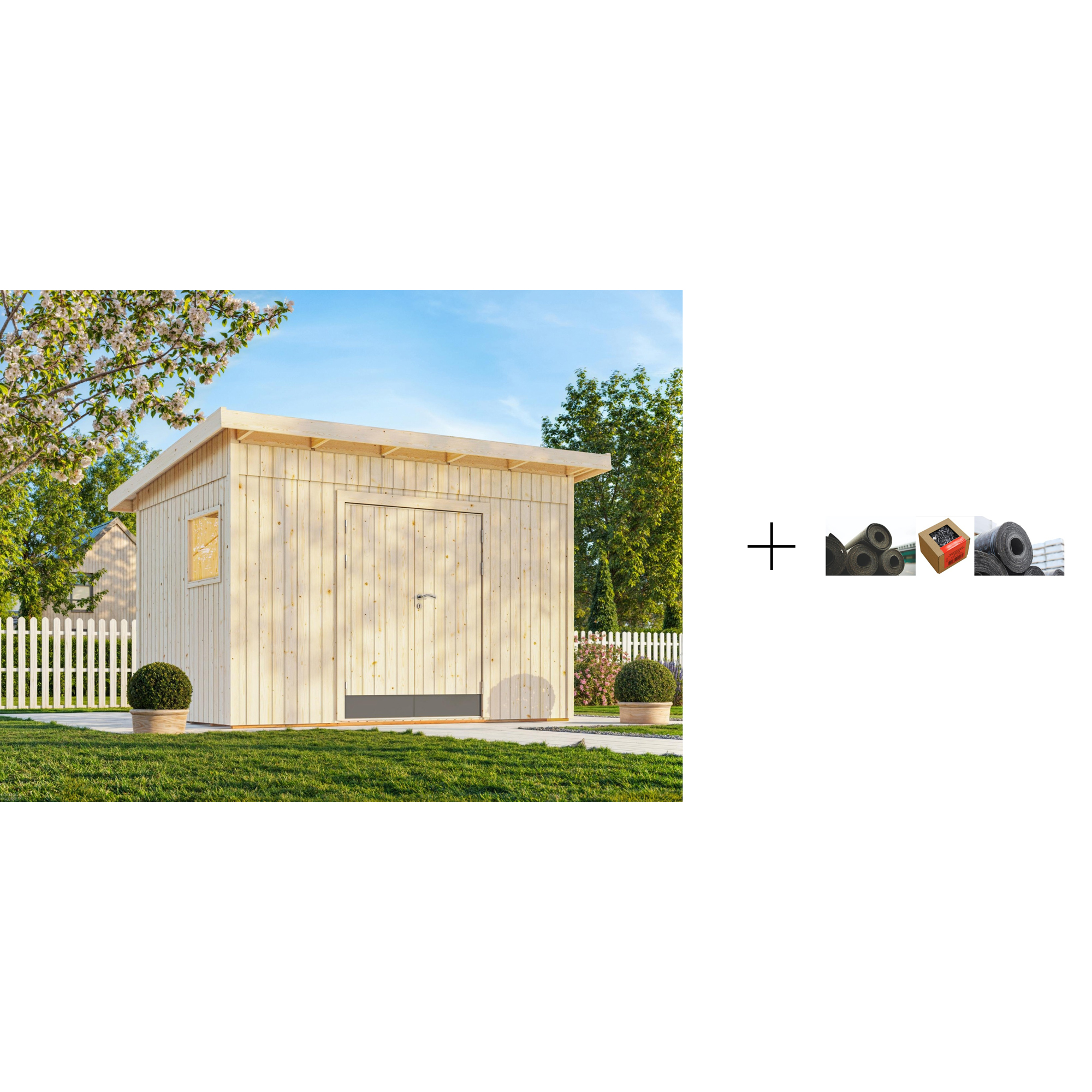 Lagerbod Palmako Stig 8,4 m2 (inv. 8,2 m2) Ubehandlet med Papp, Spiker og SBS Takbelegg