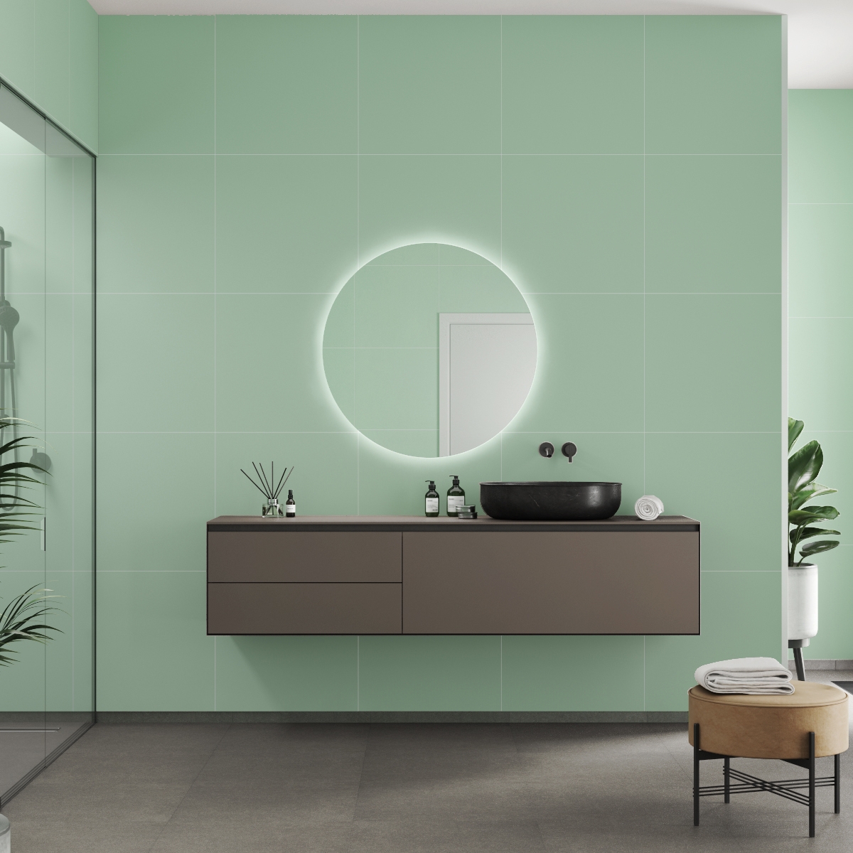 Baderomspanel Fibo 3085-6060 EM Light Green