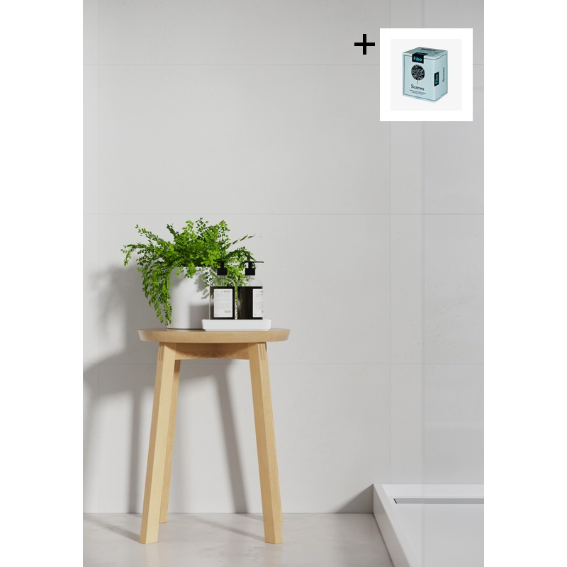 Baderomspanel Fibo 2145-TM6030 Grey Cement med Monteringsskruer