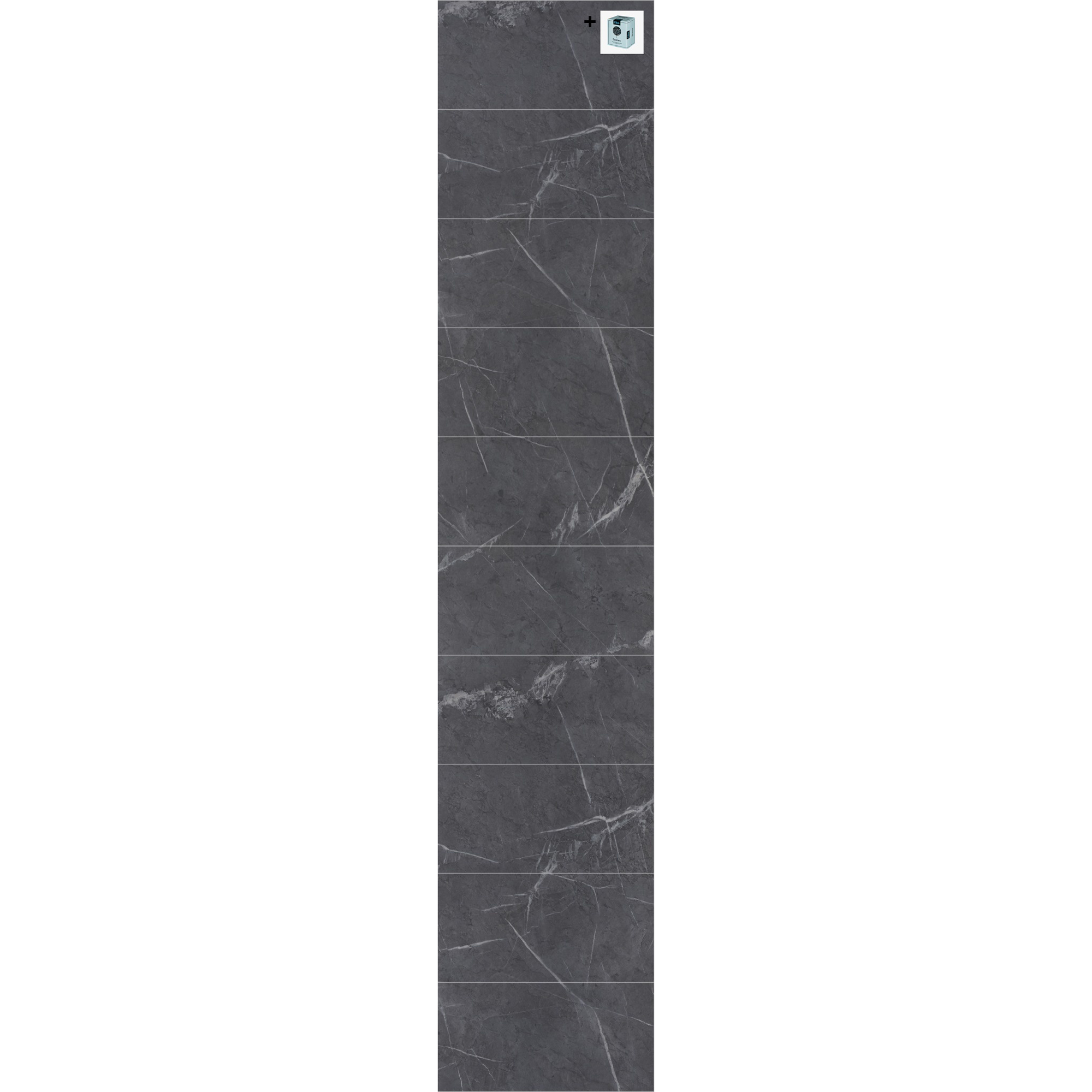 Baderomspanel Fibo 2272-LM6030 Black Marble med Monteringsskruer