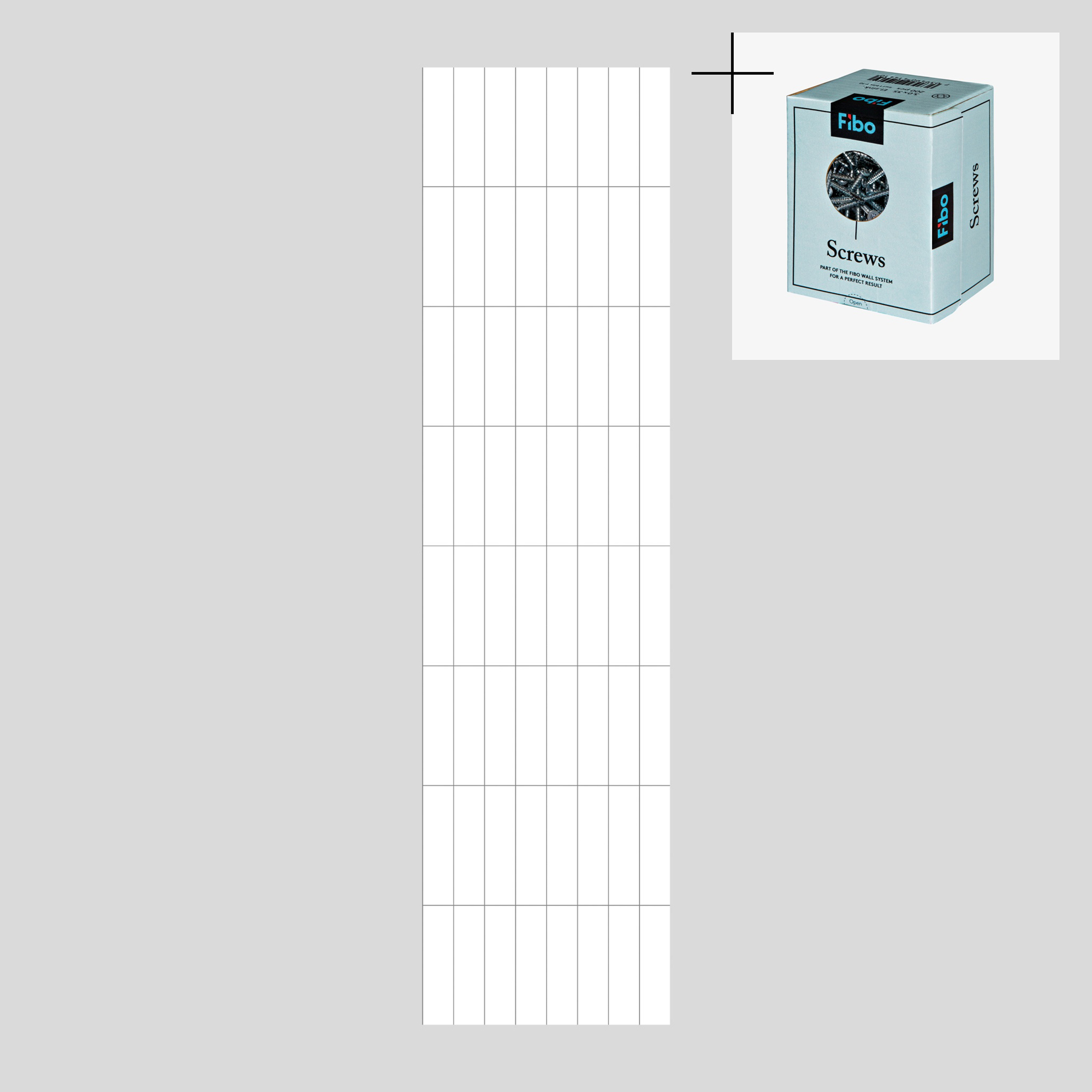Baderomspanel Fibo 3091-M0830 Denver White med Monteringsskruer