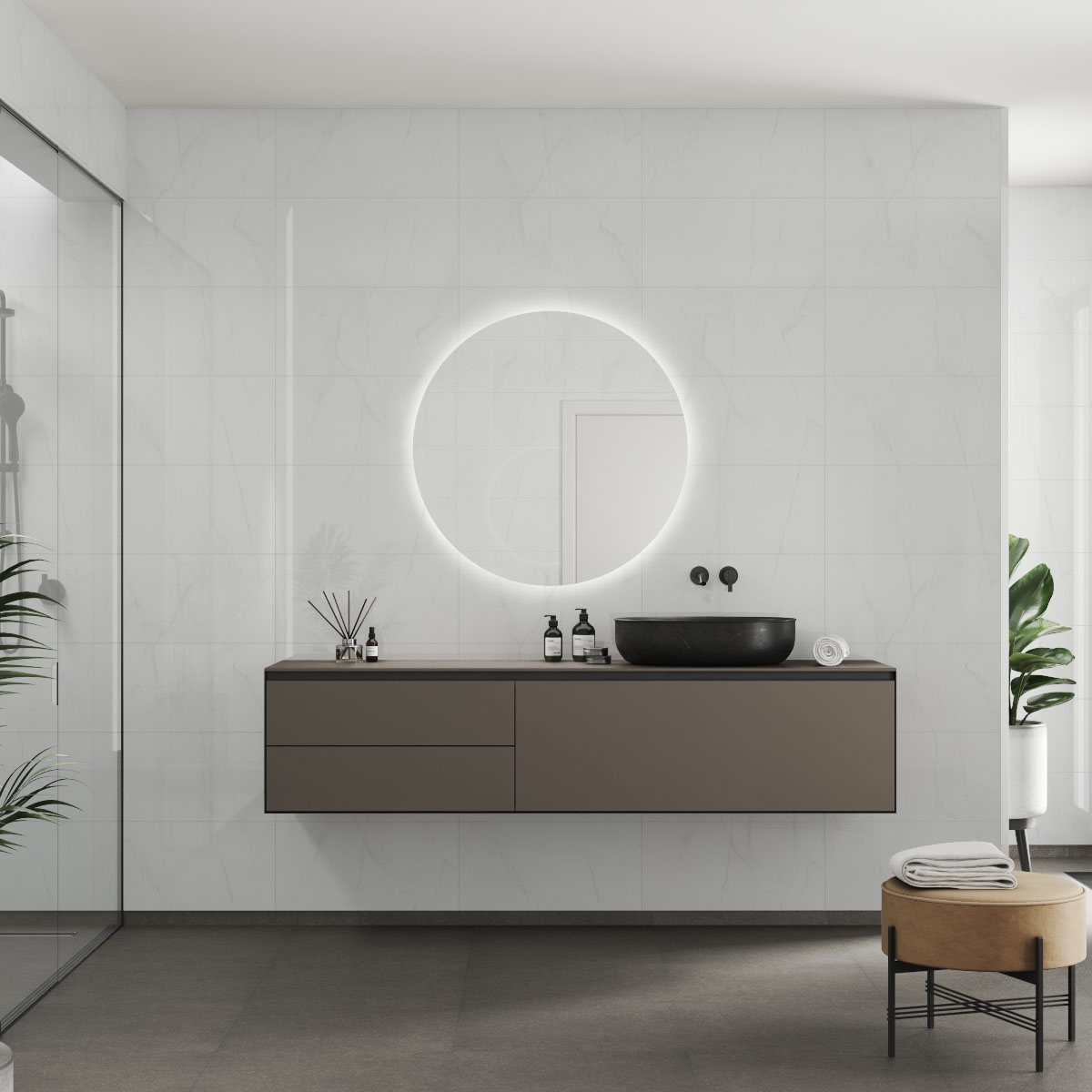 Baderomspanel Fibo 3487-LM6030 Bright Marble