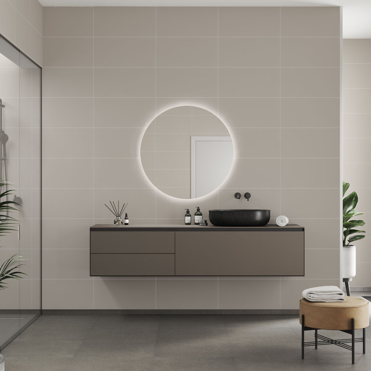 Baderomspanel Fibo 5200-6030 EM Warm Grey