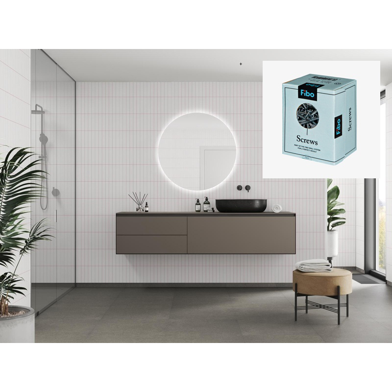 Baderomspanel Fibo 9001-M0420 Go Pink med Monteringsskruer