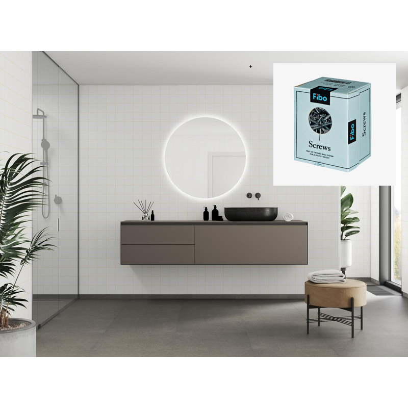 Baderomspanel Fibo 9002-M0420 Go Yellow med Monteringsskruer