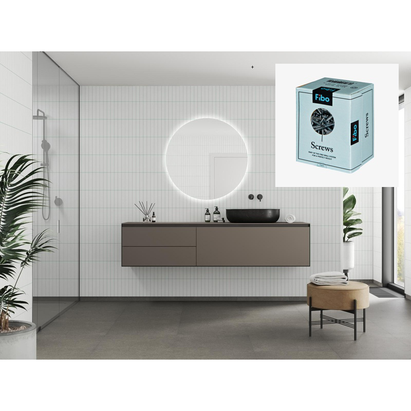 Baderomspanel Fibo 9003-M0420 Go Green med Monteringsskruer