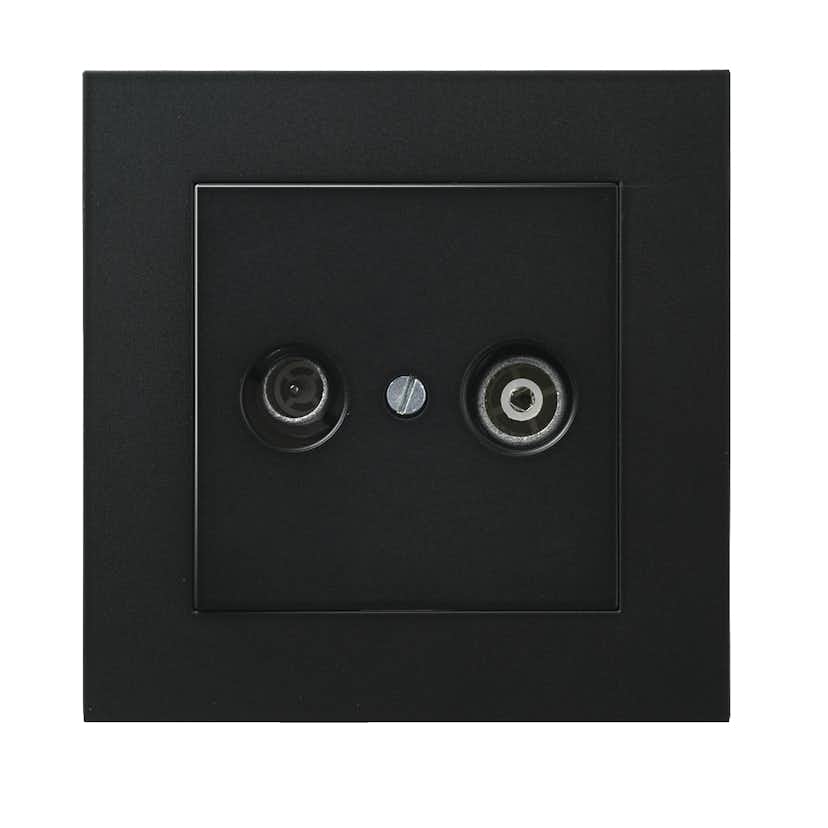 Antennuttag Elko Plus Radio/TV 14dB Svart