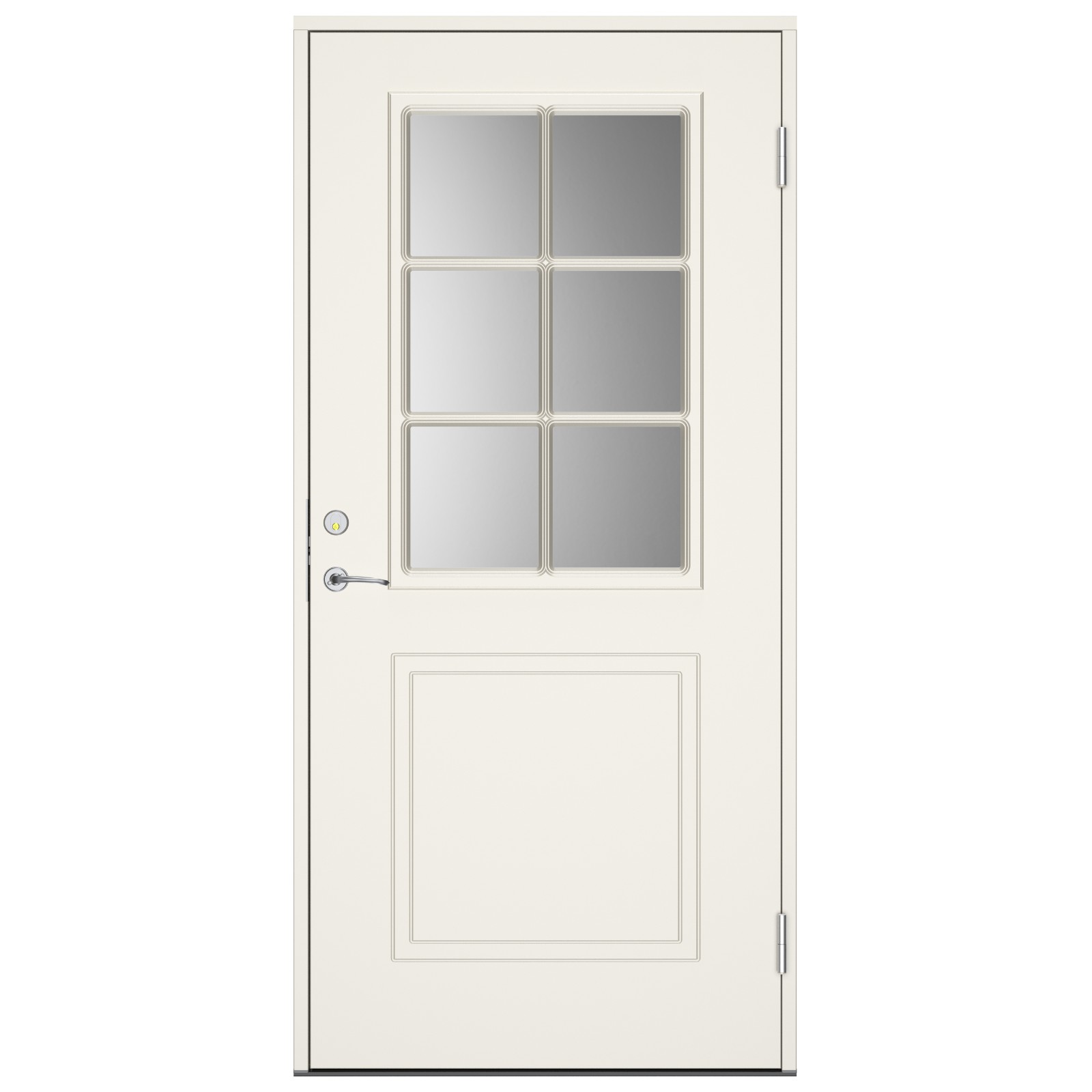 Ytterdør Swedoor C8011 BxH: 90x210 cm, Høyre, NCS S0500-N, Klassisk ...