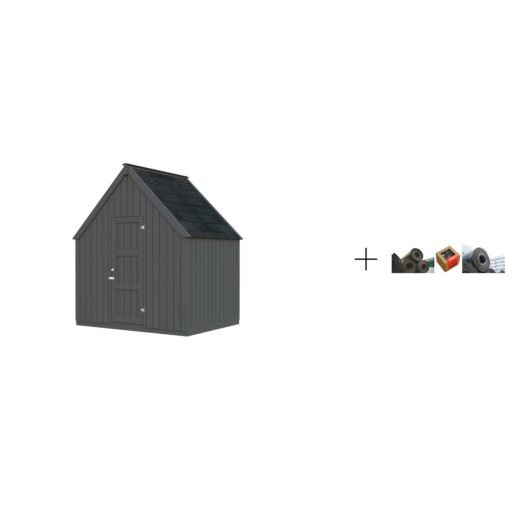 Bod Palmako Emilia 4,0 M2 Gråmalt RAL 7016 med Papp, Spiker og SBS Takbelegg