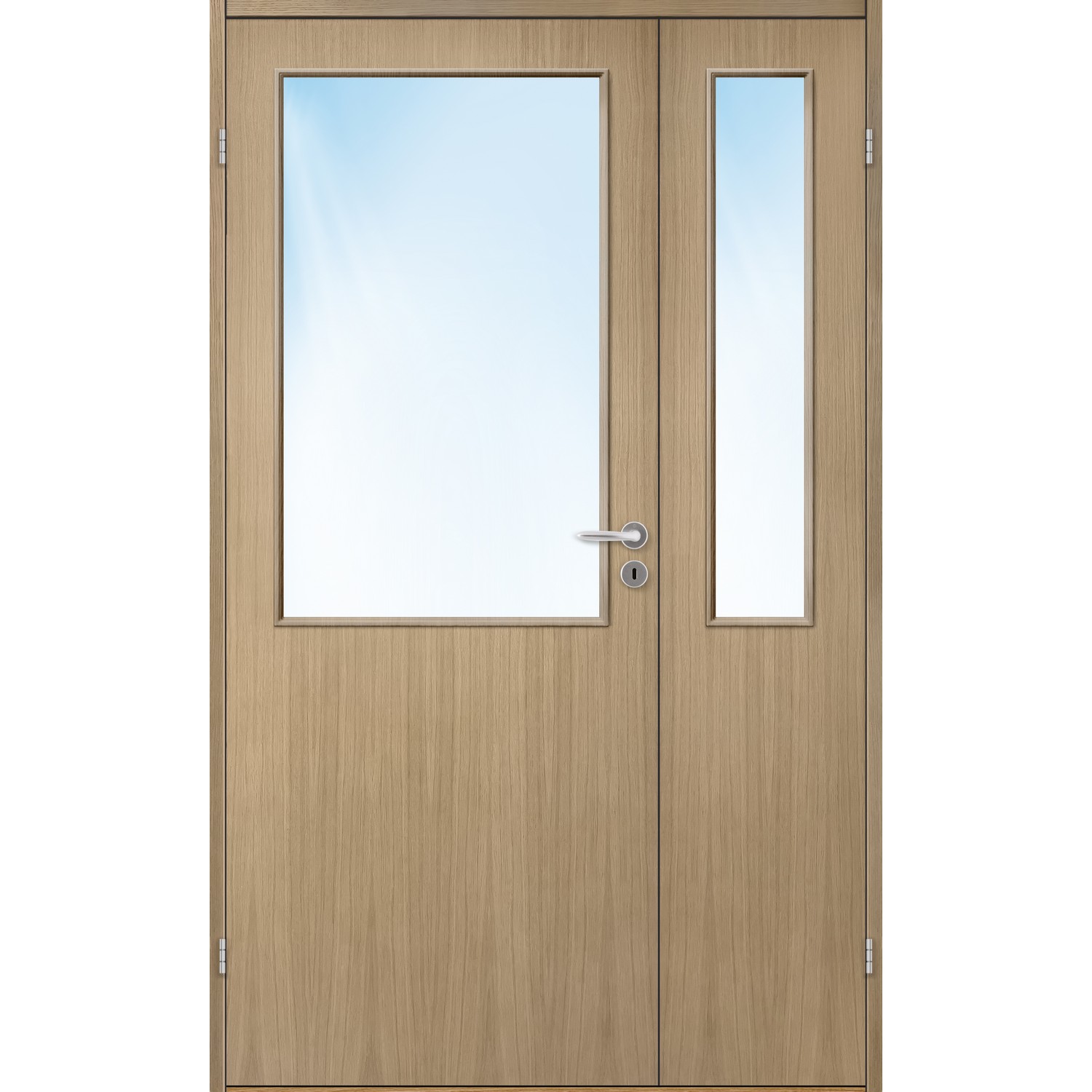 Sidefelt Bygg1 Sans HW Finer Eik Klart Glass Hvitlasert