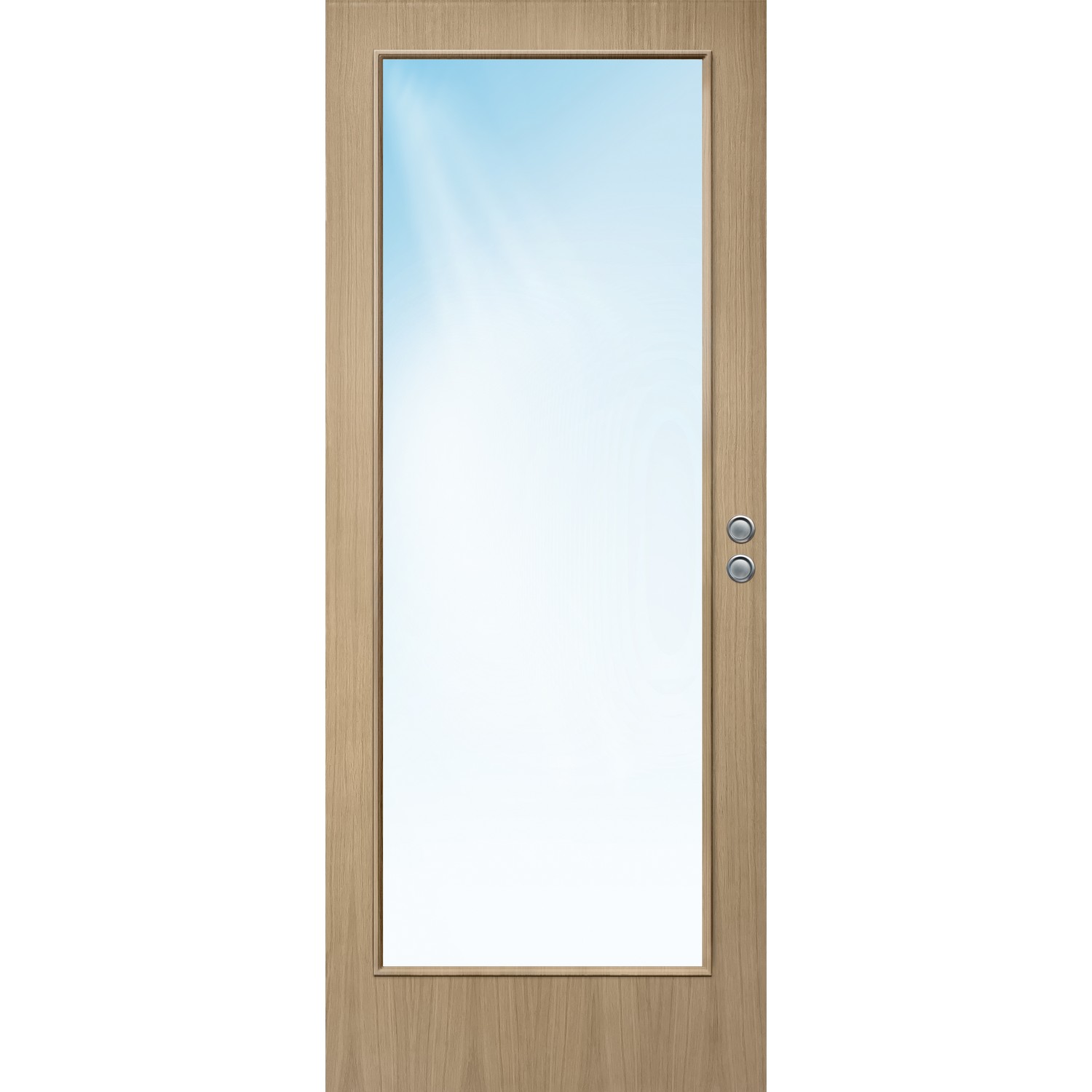 Skyvedør Bygg1 Sans FW Finer Eik Klart Glass Hvitlasert