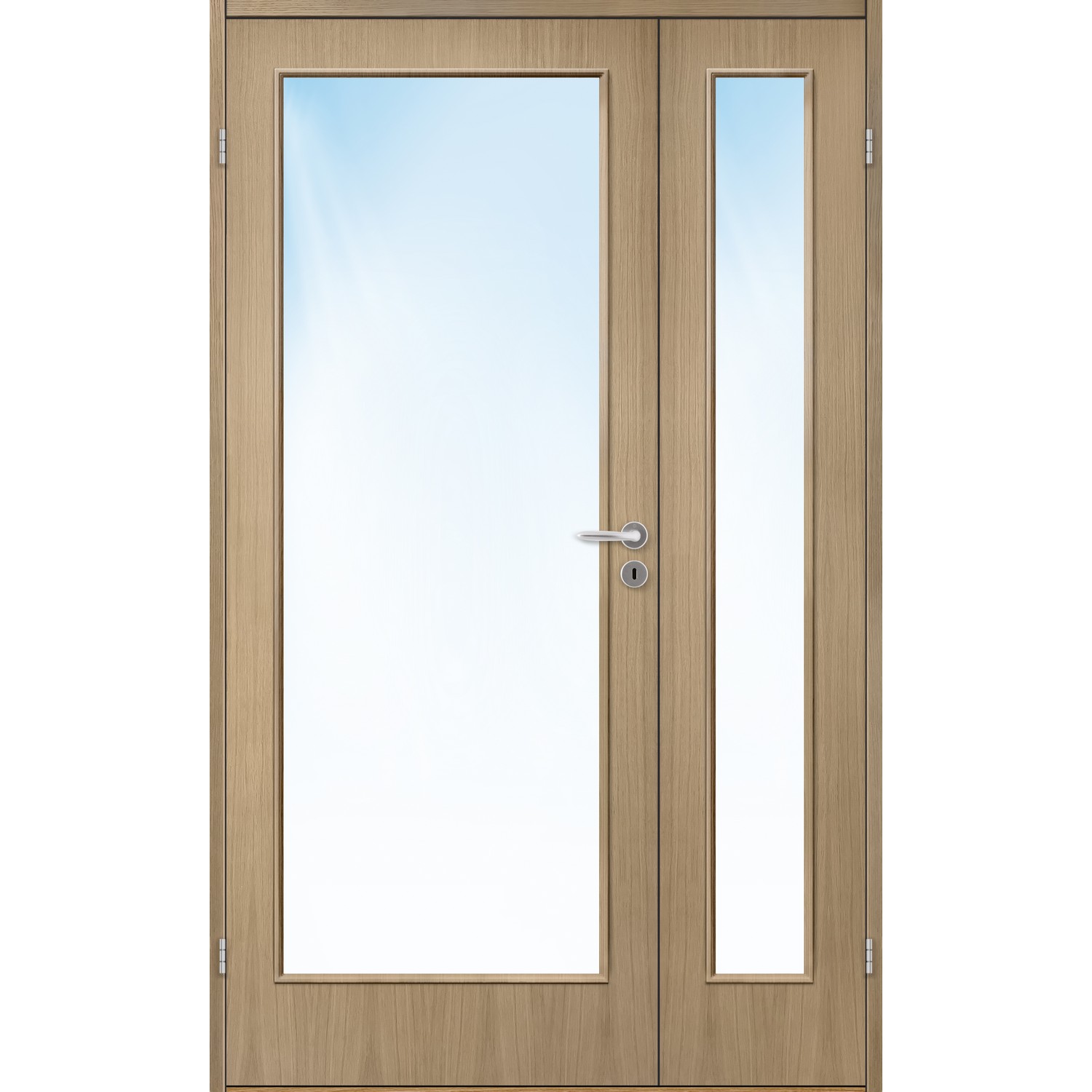 Sidefelt Bygg1 Sans FW Finer Eik Klart Glass Hvitlasert