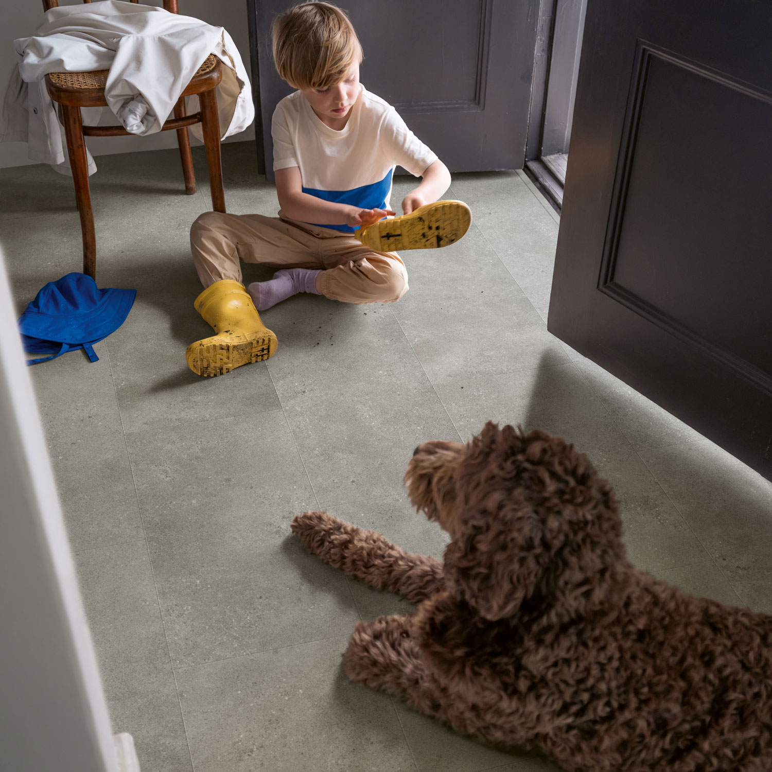 Vinylgulv Pergo Viskan Pad Pro Grey Gritty Stone