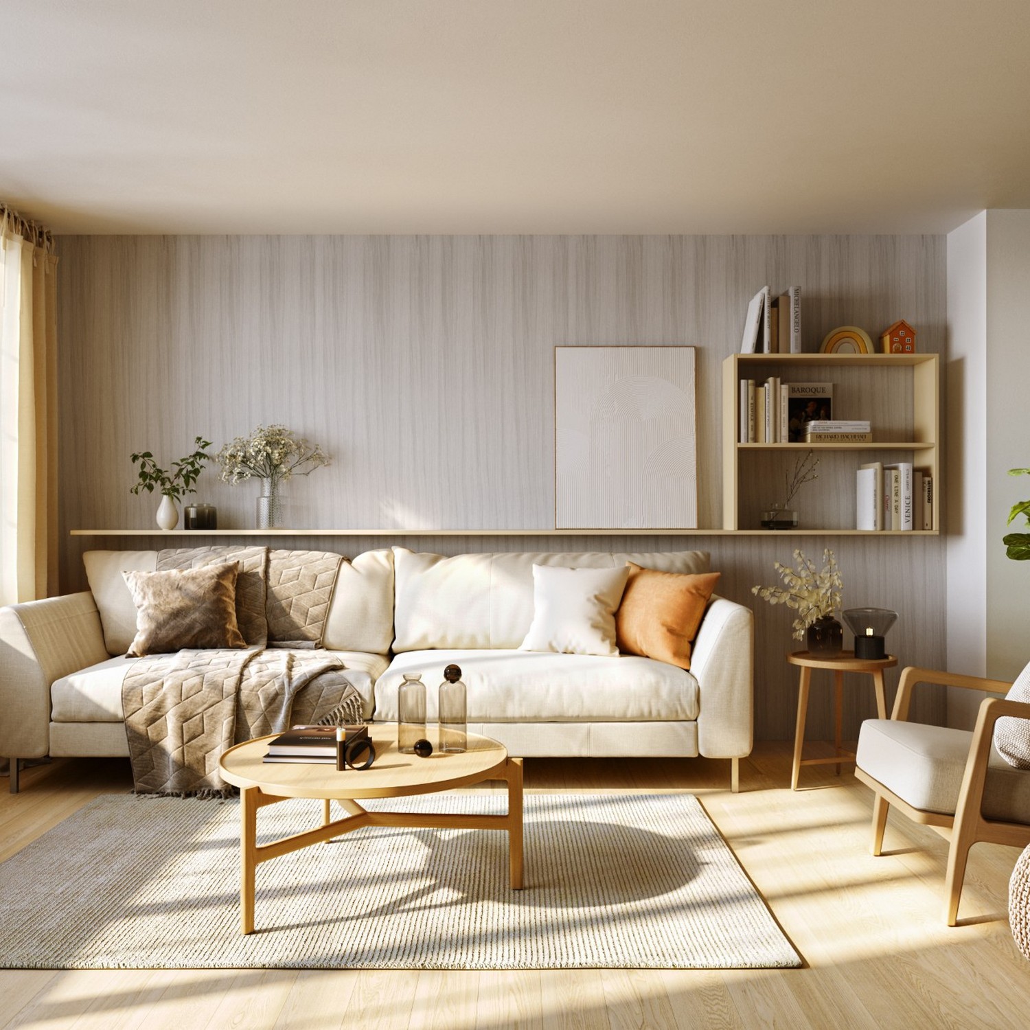 Kryssfiner Fibo Vito Hvitlakkert Eik