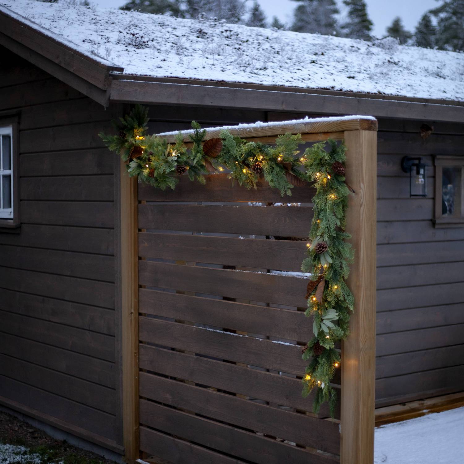 Girlander Star Trading Mixi Julepynt Grangirlander 280 cm med LED