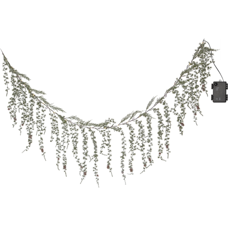 Girlander Star Trading Barr Julepynt Grangirlander 170 cm med LED