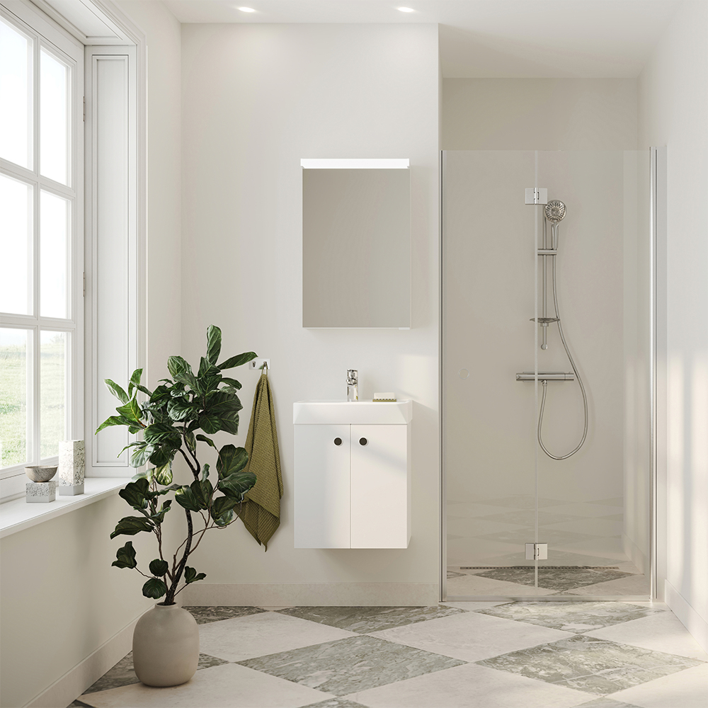 Duschdörr Svedbergs Skoga Vikskärmvägg