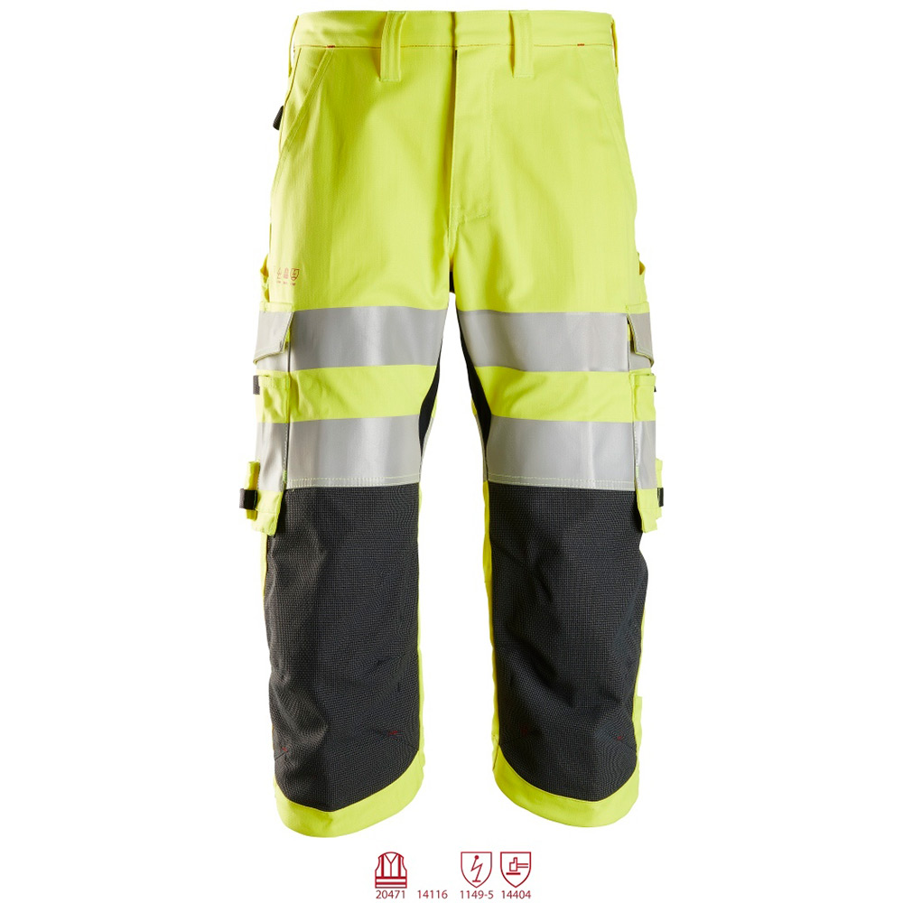 Piratbyxa Snickers Workwear KL1 PW Storlek: 64, Färg: High vis Yellow
