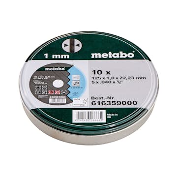 Kappeskiver Metabo Metal/Inox 125x1,0x22,23 10 stk