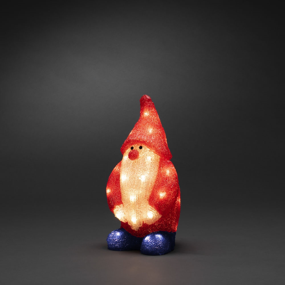 Dekorasjonsfigur Gnosjö Konstsmide Nisse Akryl 36 cm 32 LED