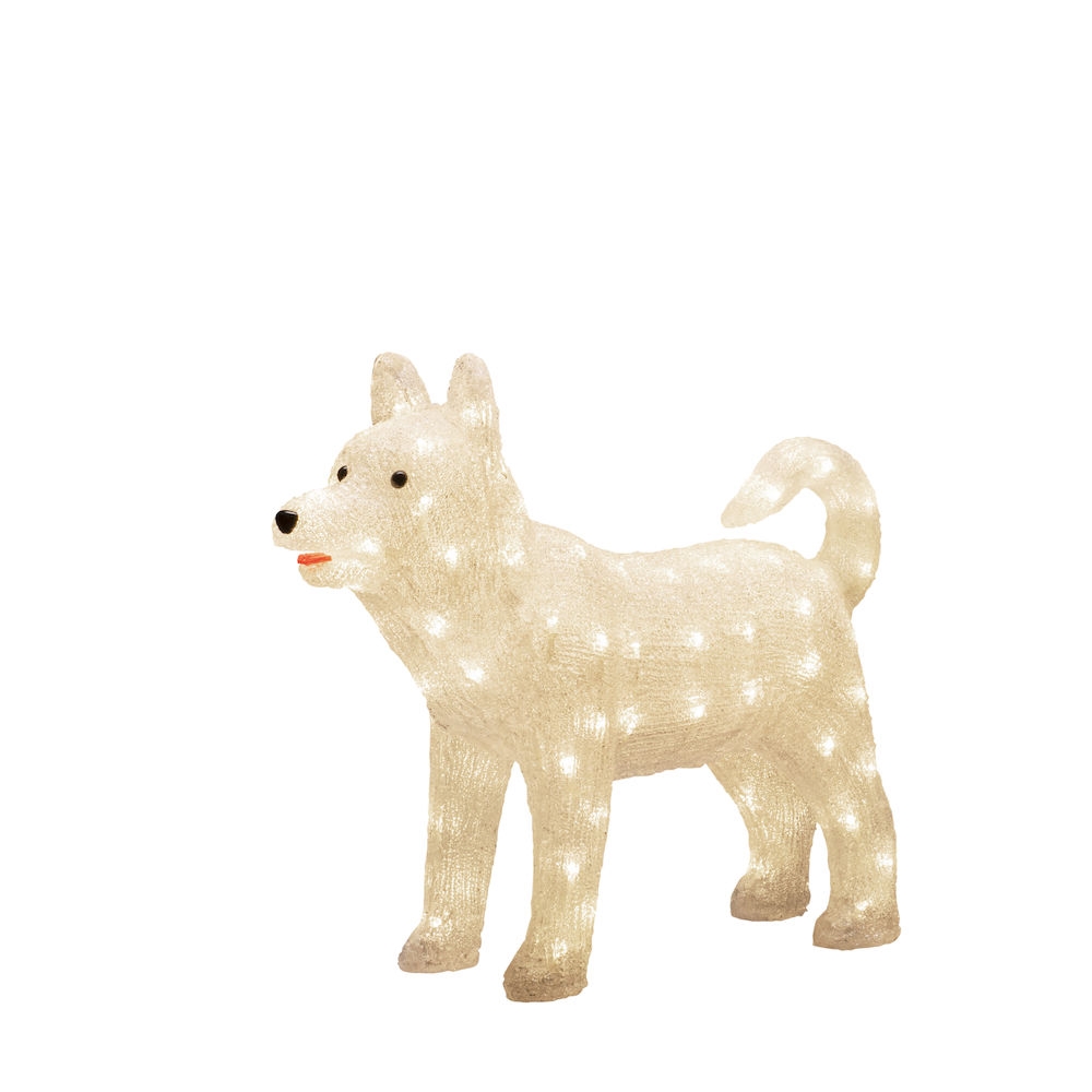 Dekorasjonsfigur Gnosjö Konstsmide Hund Akryl Husky 43 cm 88 LED
