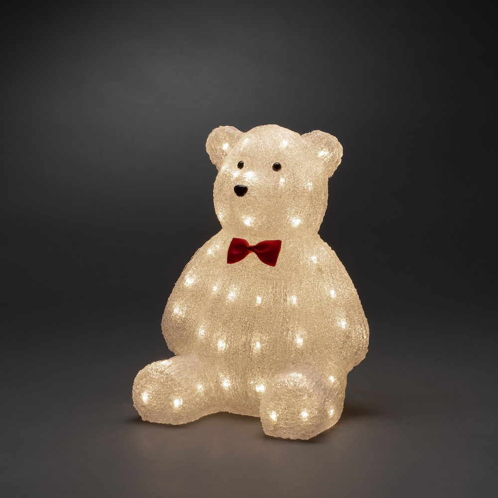 Dekorasjonsfigur Gnosjö Konstsmide Teddybjørn Akryl 38cm 64 LED