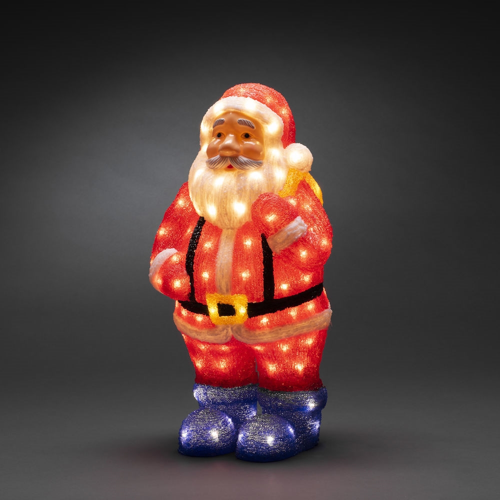 Dekorasjonsfigur Gnosjö Konstsmide Nisse akryl 55cm 104 LED