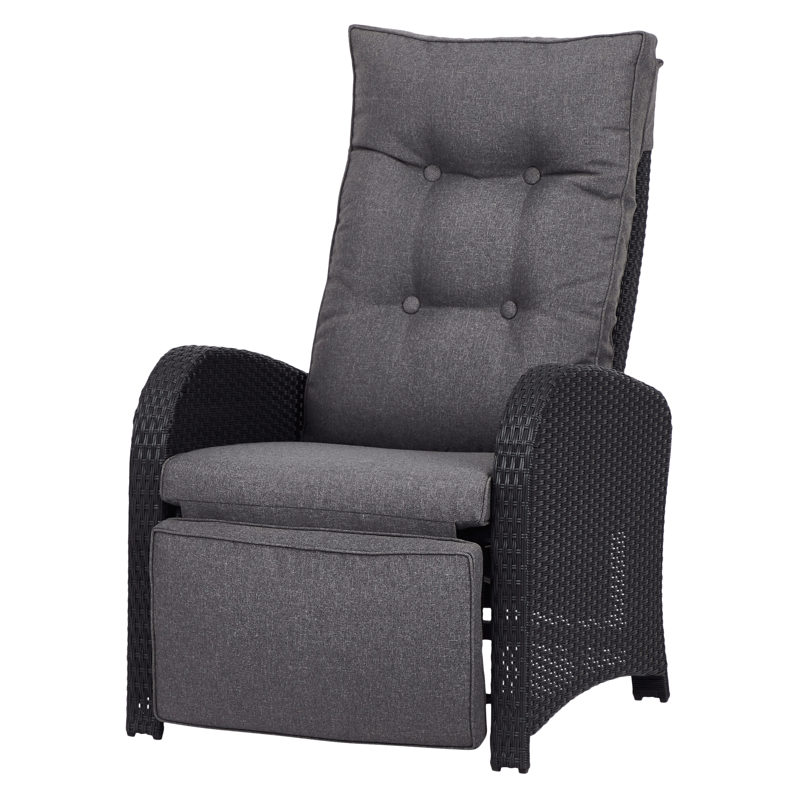 Justerbar Trädgårdsstol Comfort Garden Outfit inkl. Dyna Grå