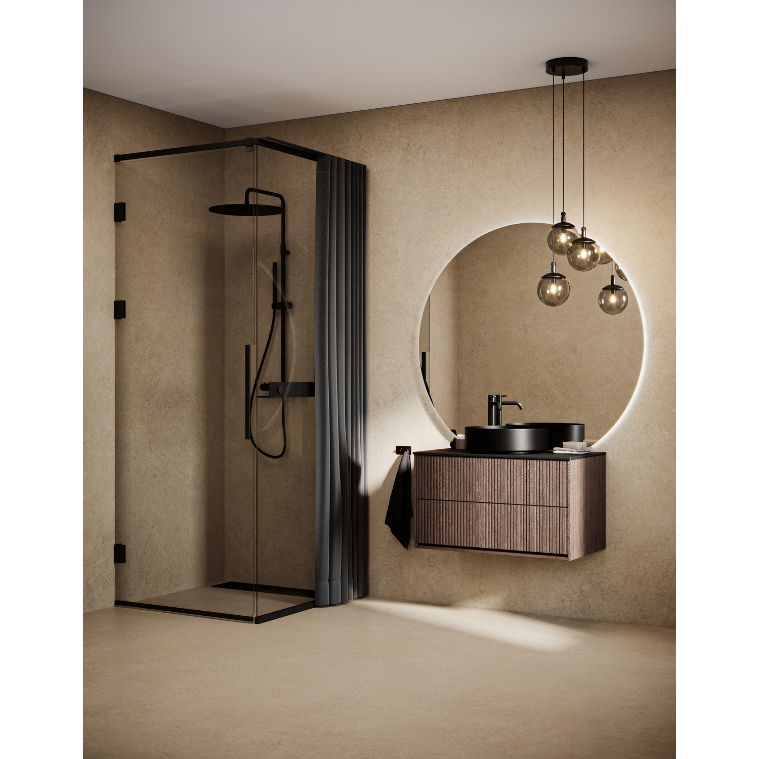 Duschhörn Svedbergs Langfoss 230 med Hylla