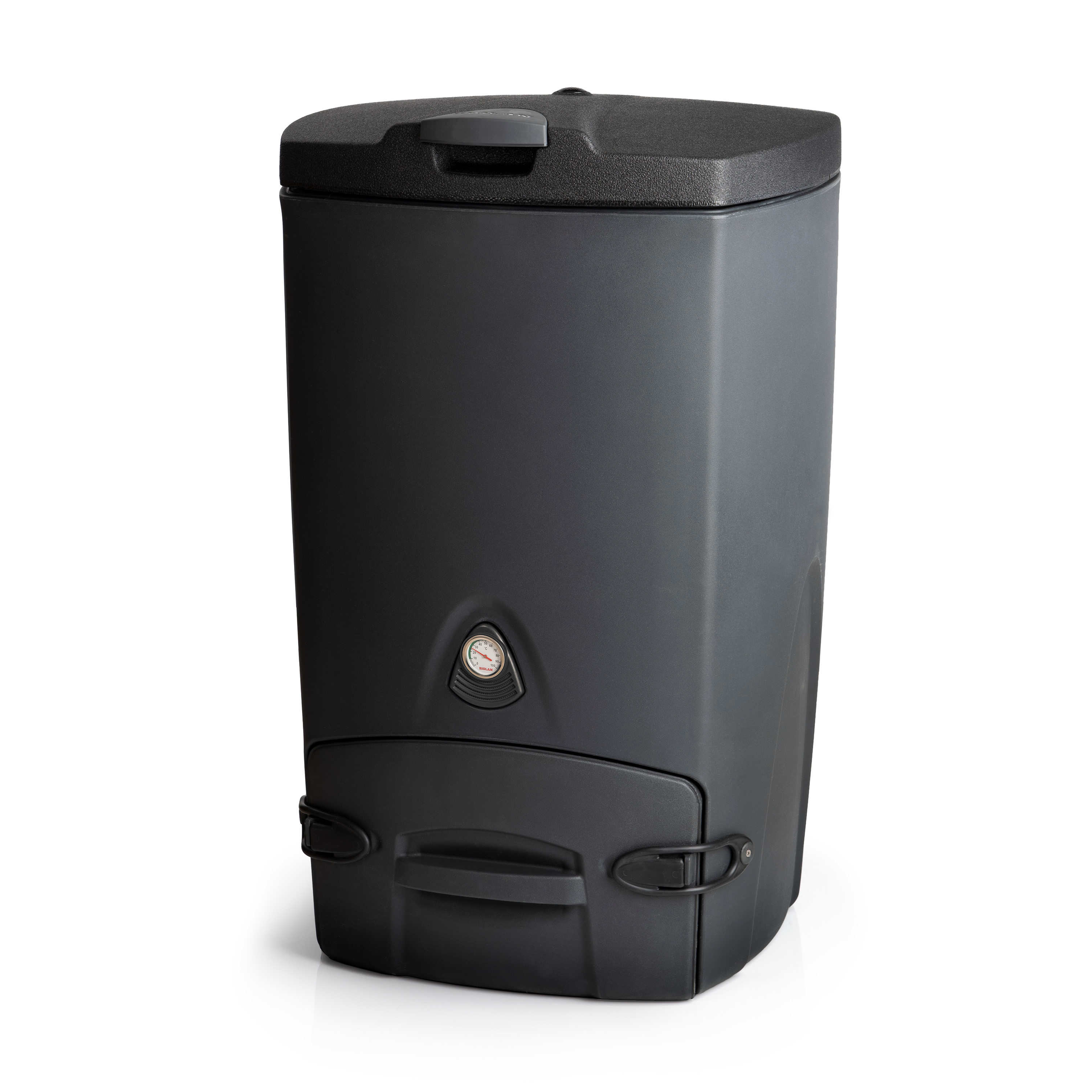 Varmkompost Biolan Kompostbeholder for Matavfall Mørkgrå Isolert PE-Plast 200L Volum