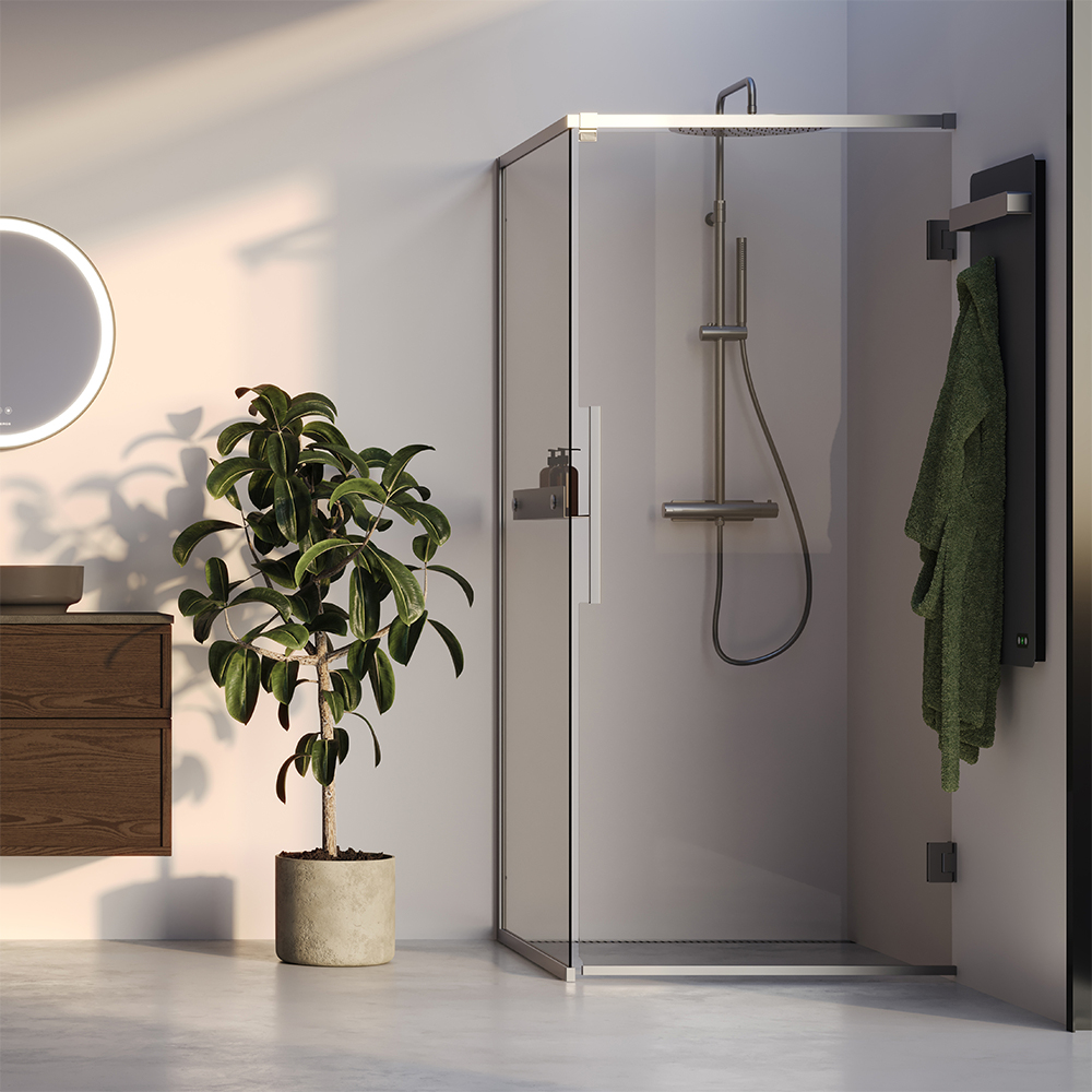 Duschhörn Svedbergs Langfoss 200 med Hylla