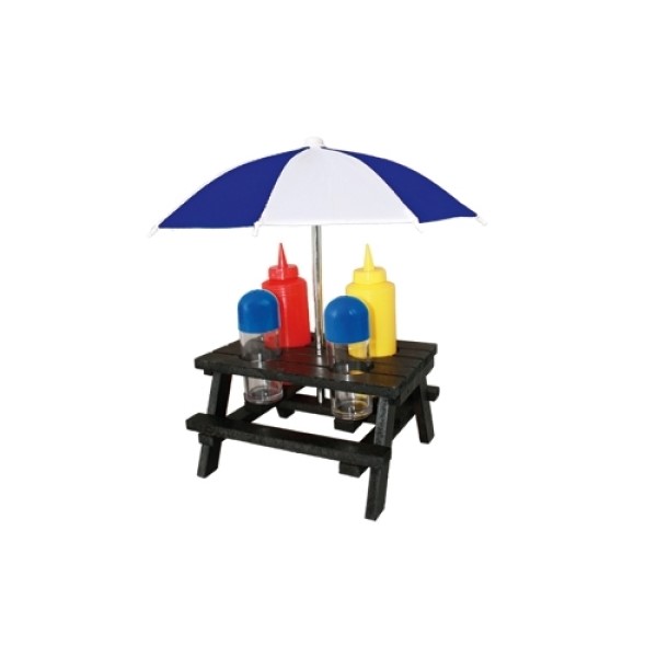 Camp Set Casu til Salt, Pepper, Ketchup og Sennep