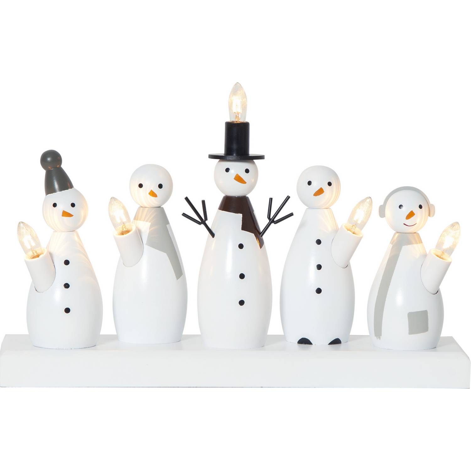 Adventstake Star Trading Snowman 5 Lys