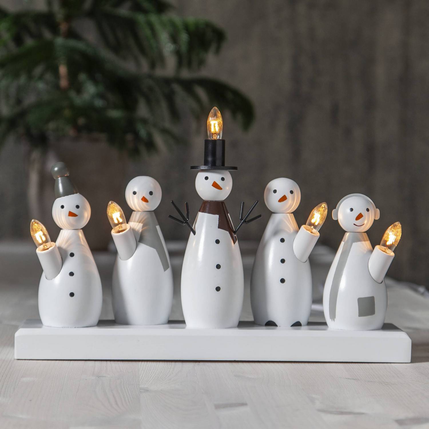 Adventstake Star Trading Snowman 5 Lys