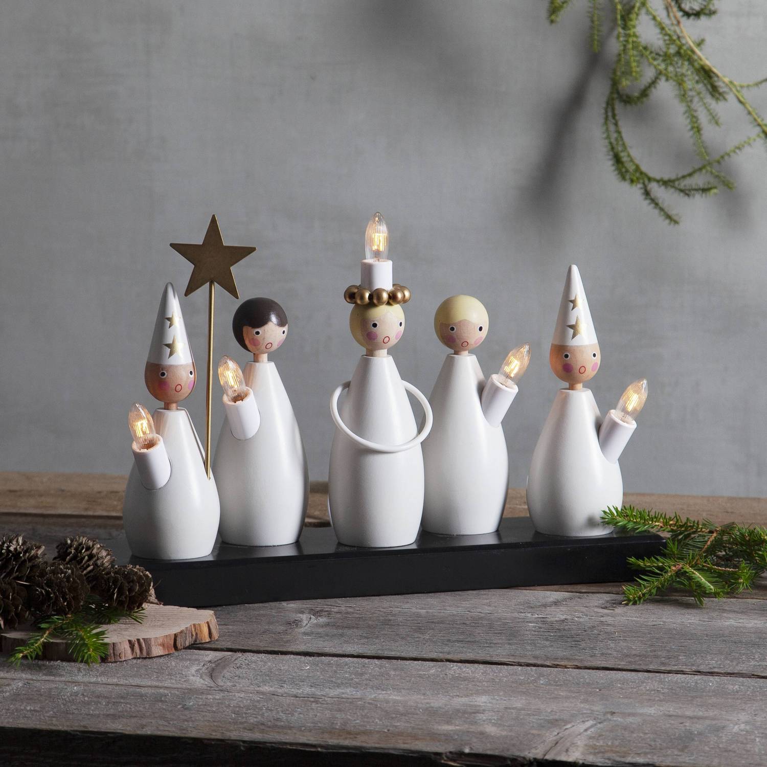 Adventstake Star Trading luciakor 5 Lys