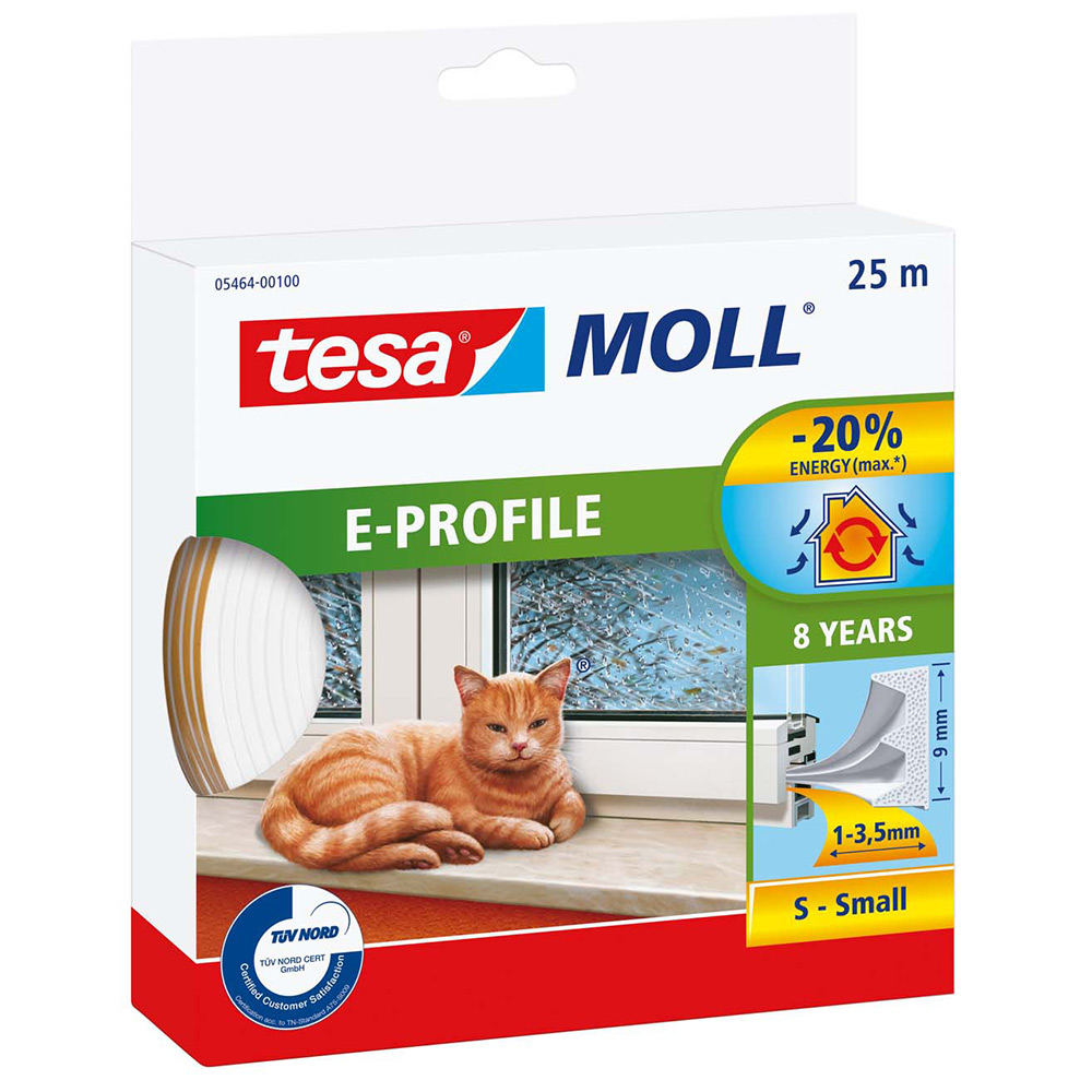 Tetningslist Vindu Tesa E-list Hvit 25 m