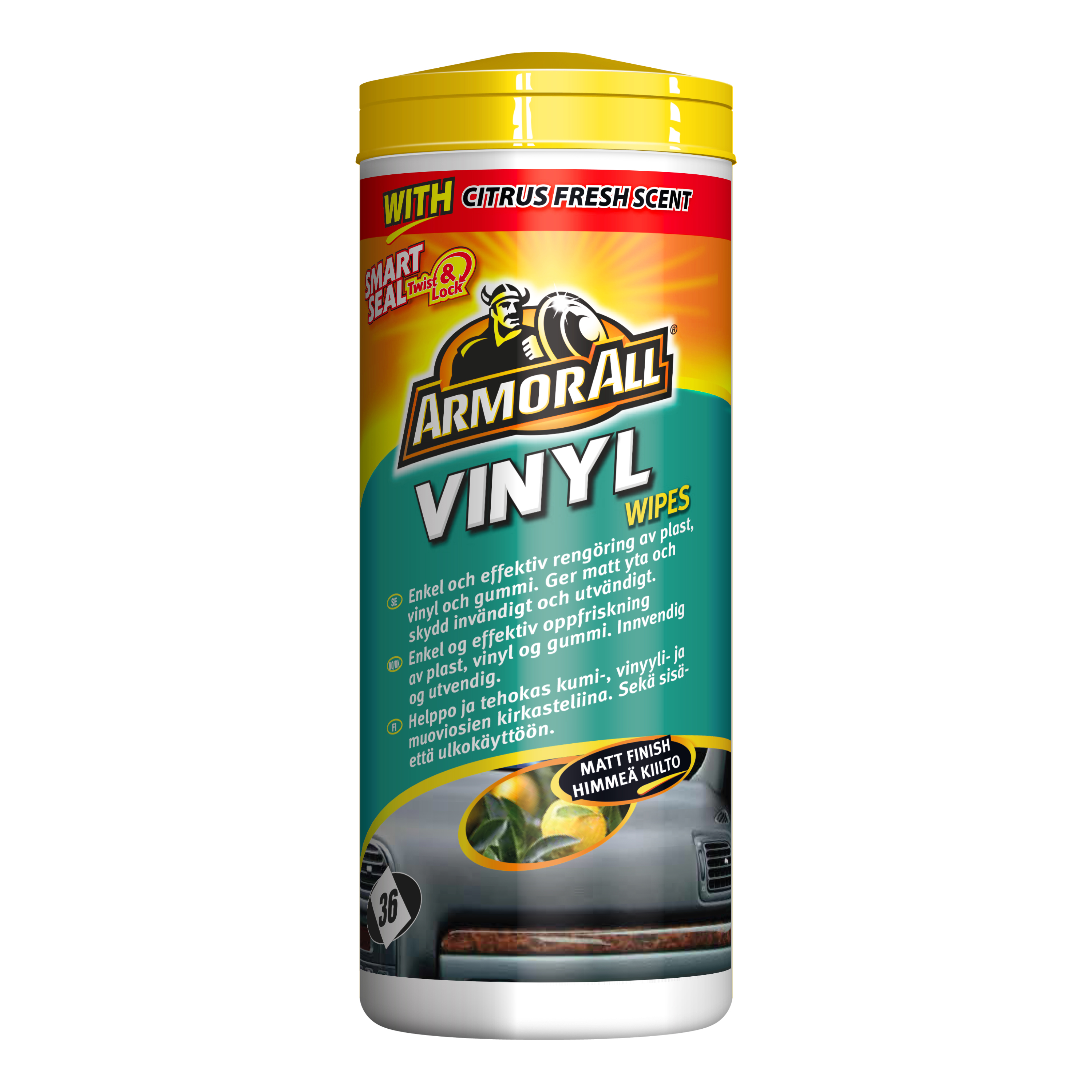 Rengöringsduk Armor All Vinyl Matt Finish Wipes
