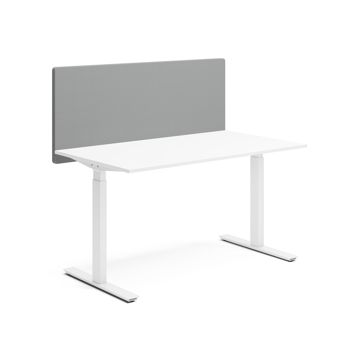 Bordsskärm Lanab Group Alma Grå/Vit, 140x60 cm