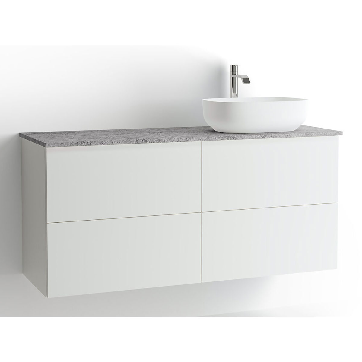 Tvättställsskåp Vedum Mezzo 1200 med 4 Lådor | badrum - badrumsmobler - tvattstallsskap-och-kommod | KakelKungen