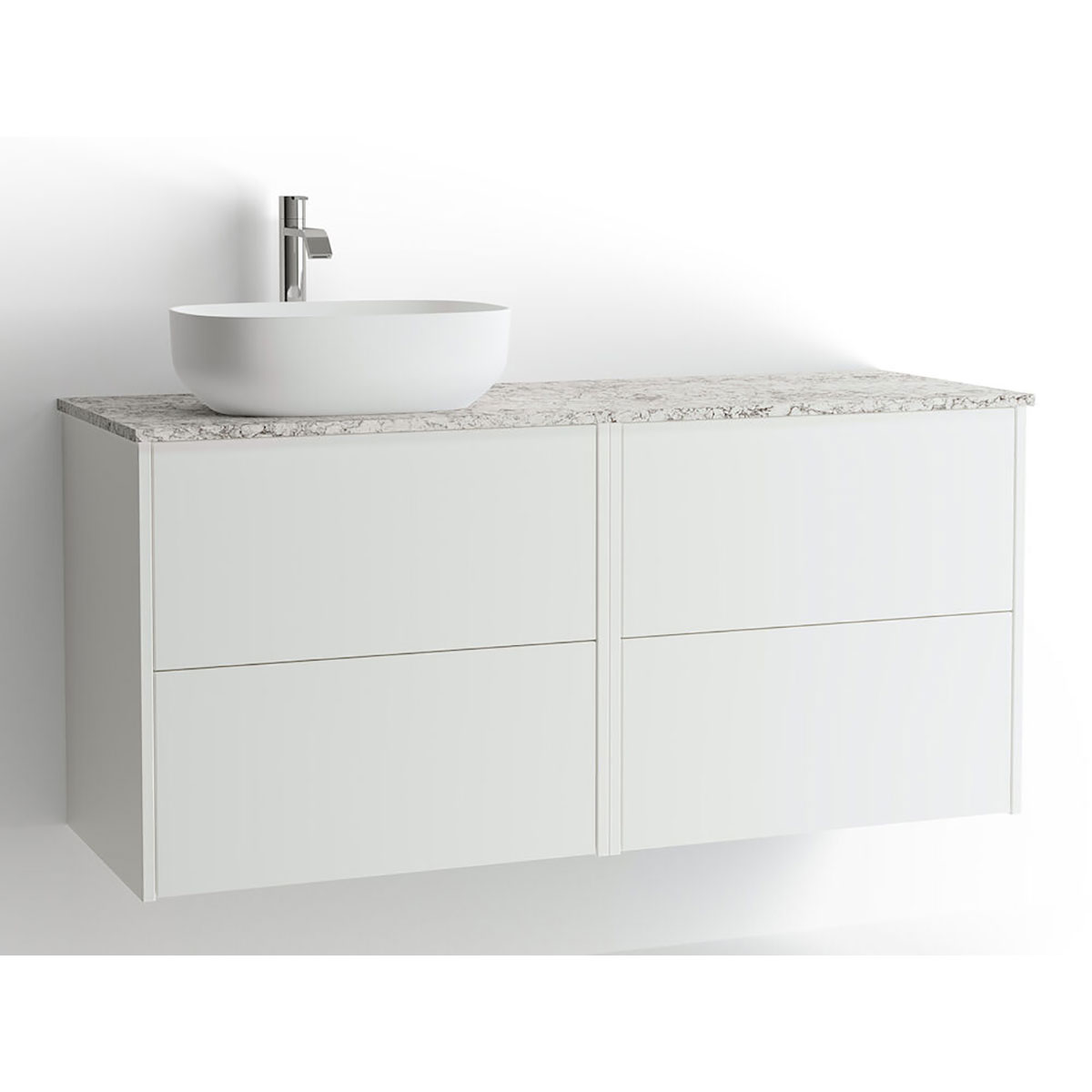 Tvättställsskåp Vedum Mezzo Frame 1200 med 4 Lådor | badrum - badrumsmobler - tvattstallsskap-och-kommod | KakelKungen